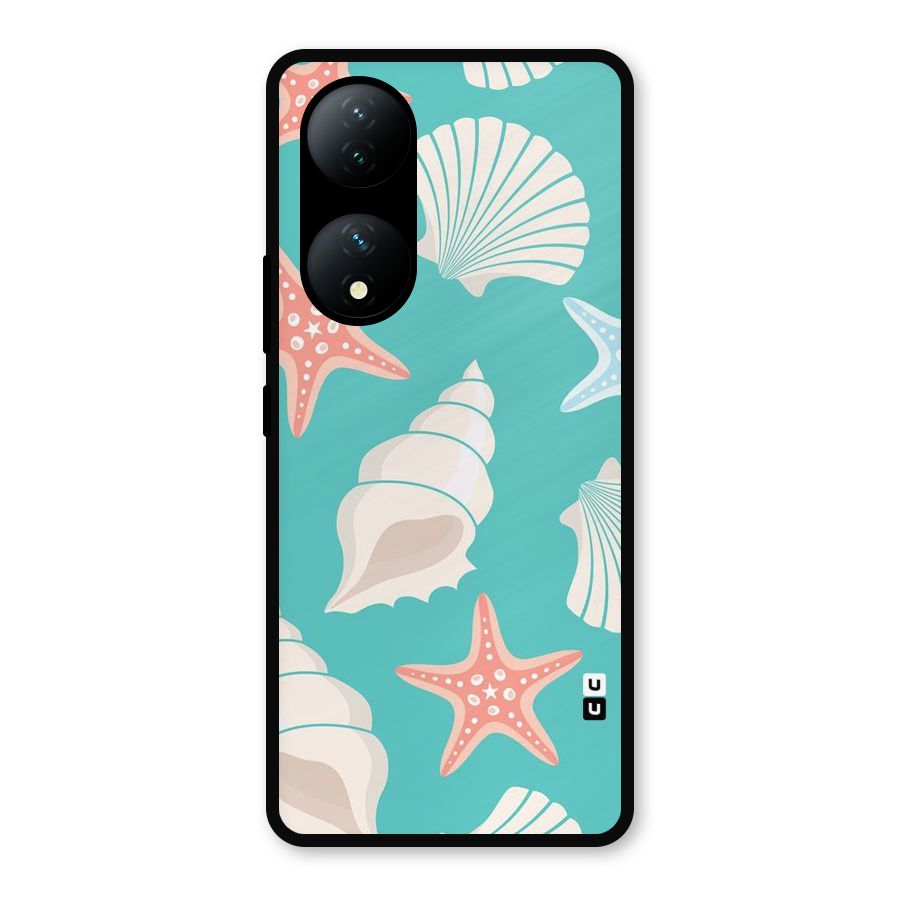 Starfish Sea Shell Metal Back Case for Vivo Y100