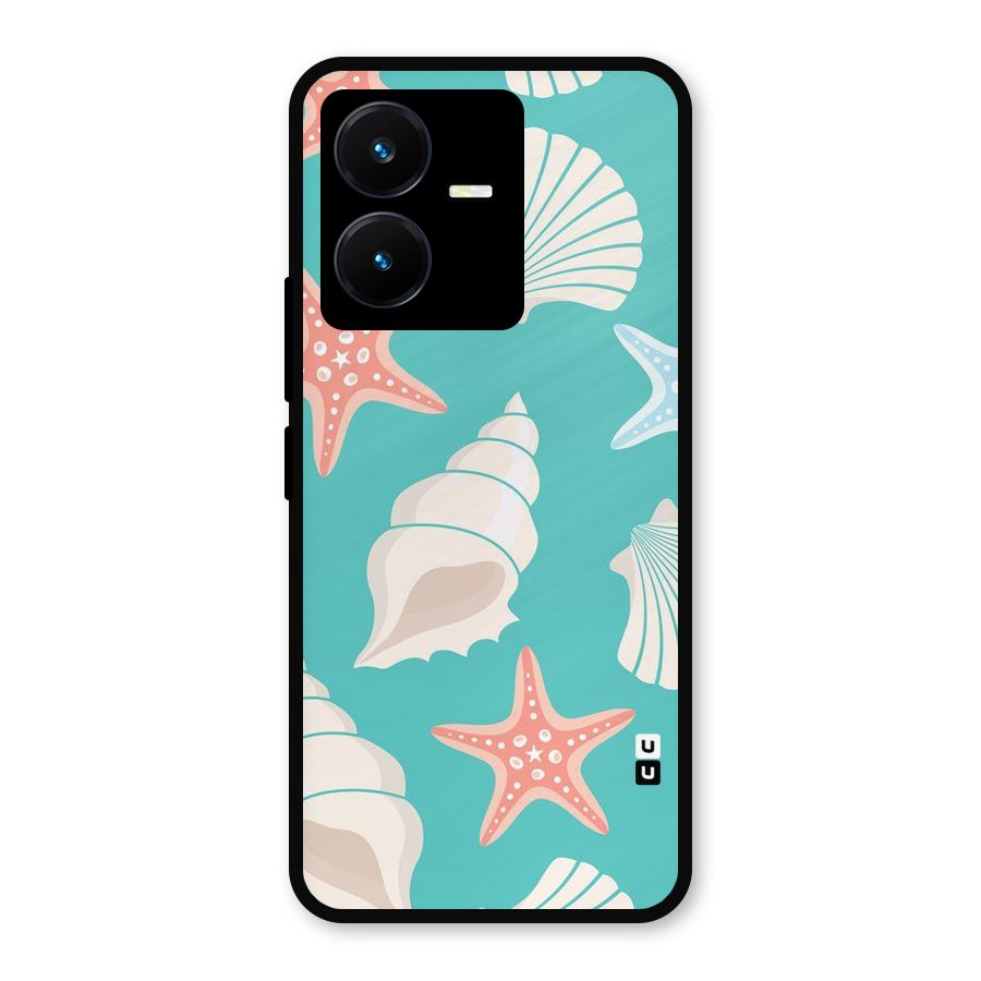 Starfish Sea Shell Metal Back Case for Vivo Y22