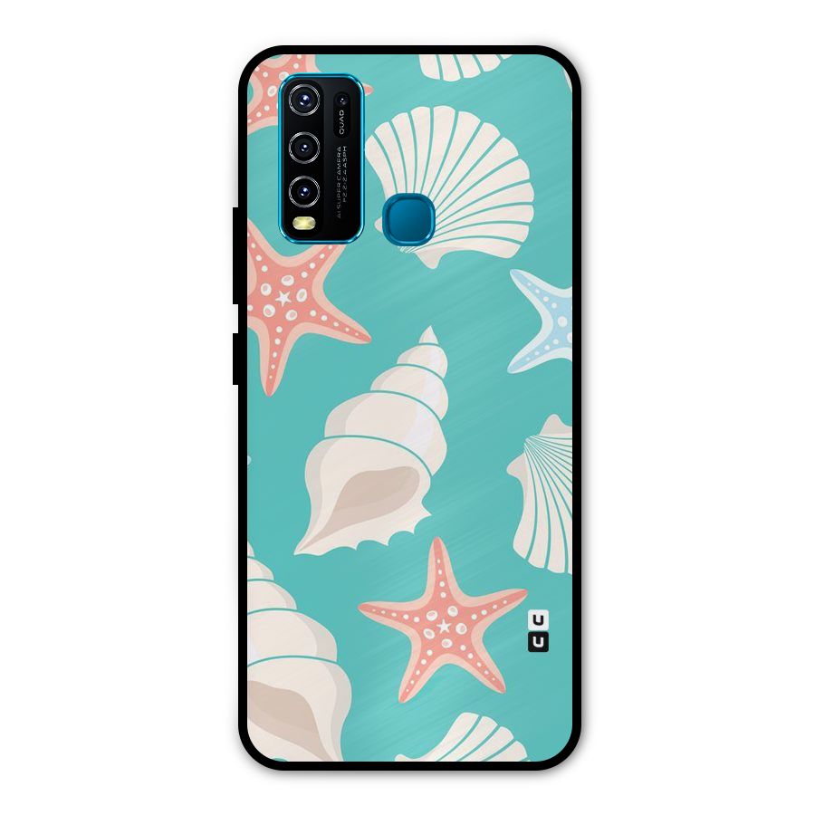 Starfish Sea Shell Metal Back Case for Vivo Y30