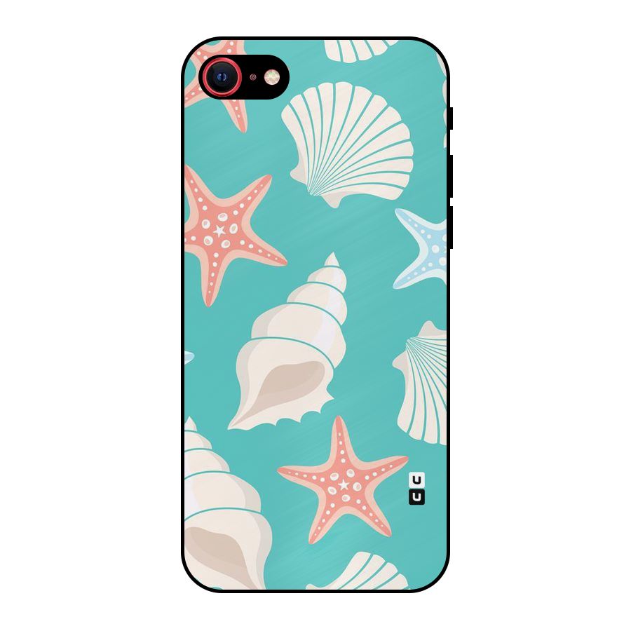 Starfish Sea Shell Metal Back Case for iPhone 7