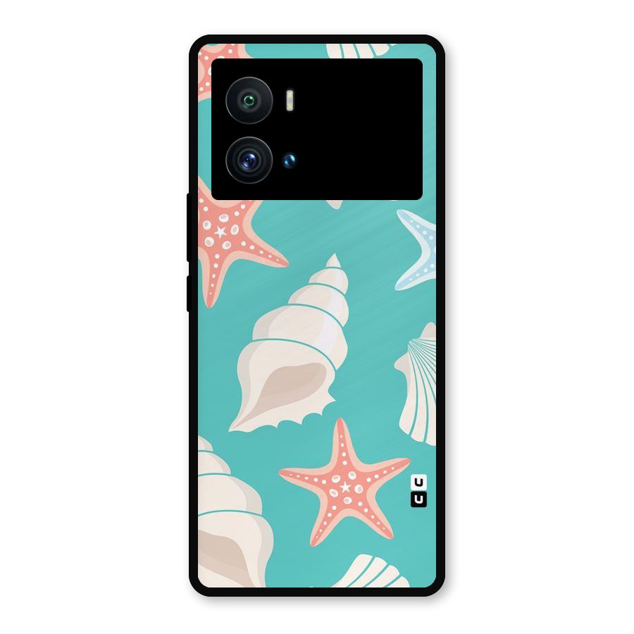 Starfish Sea Shell Metal Back Case for iQOO 9 Pro