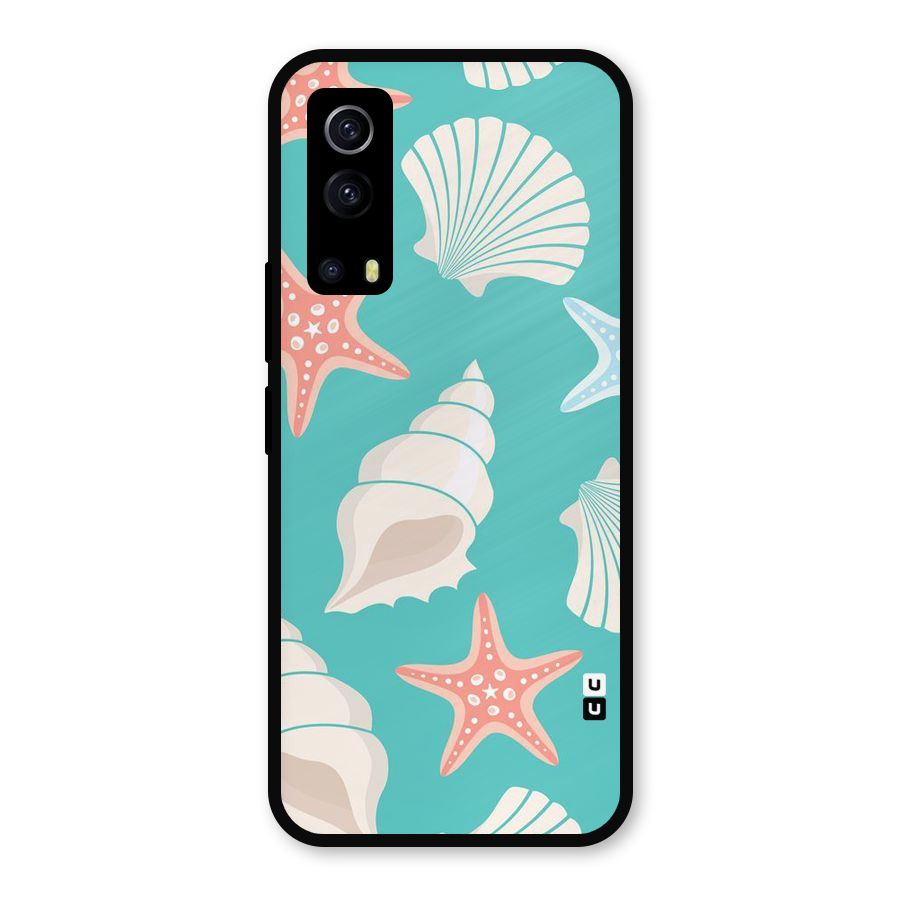 Starfish Sea Shell Metal Back Case for iQOO Z3