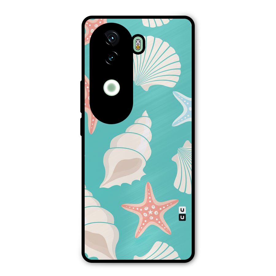 Starfish Sea Shell Metal Back Case for iQOO Z9s