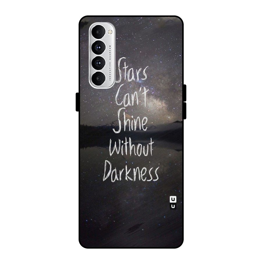 Stars Shine Metal Back Case for Oppo Reno4 Pro