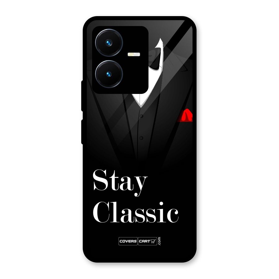 Stay Classic Glass Back Case for Vivo Y22s