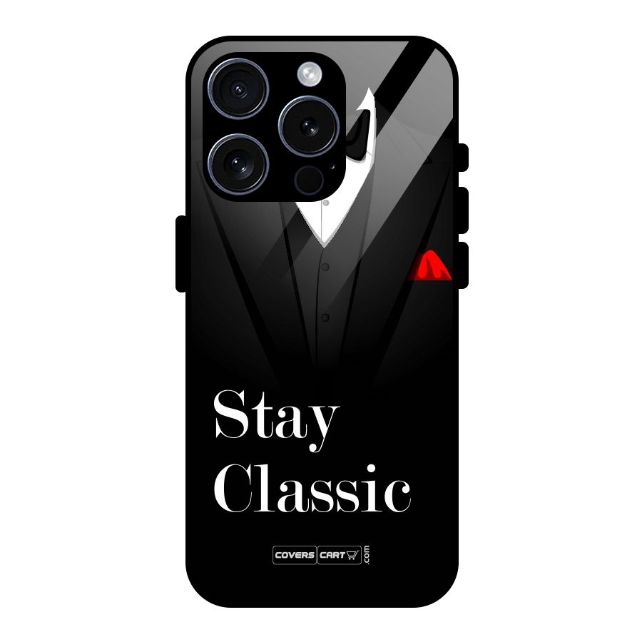 Stay Classic Glass Back Case for iPhone 15 Pro
