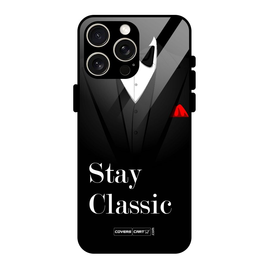 Stay Classic Glass Back Case for iPhone 15 Pro Max