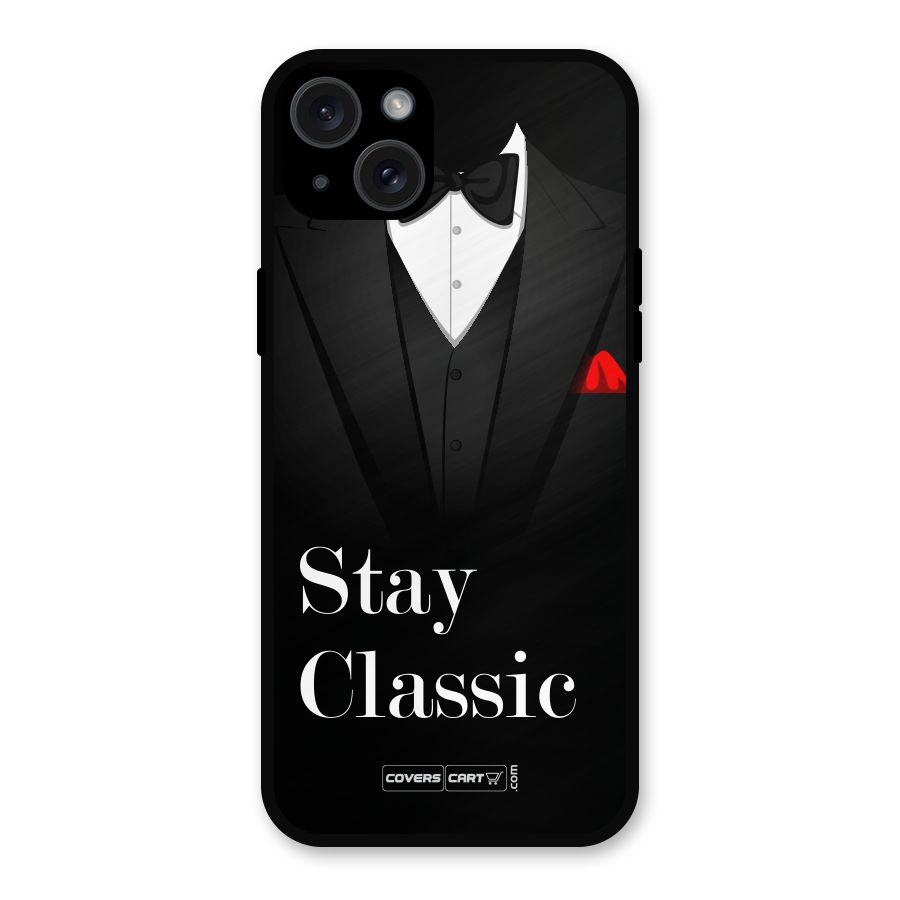 Stay Classic Metal Back Case for iPhone 15 Plus