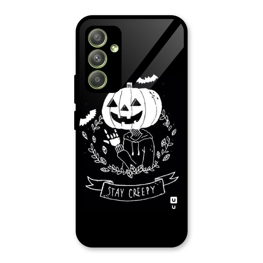 Stay Creepy Glass Back Case for Galaxy A54