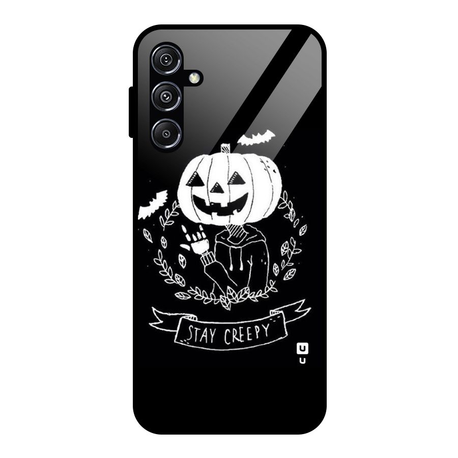 Stay Creepy Glass Back Case for Galaxy M34 5G