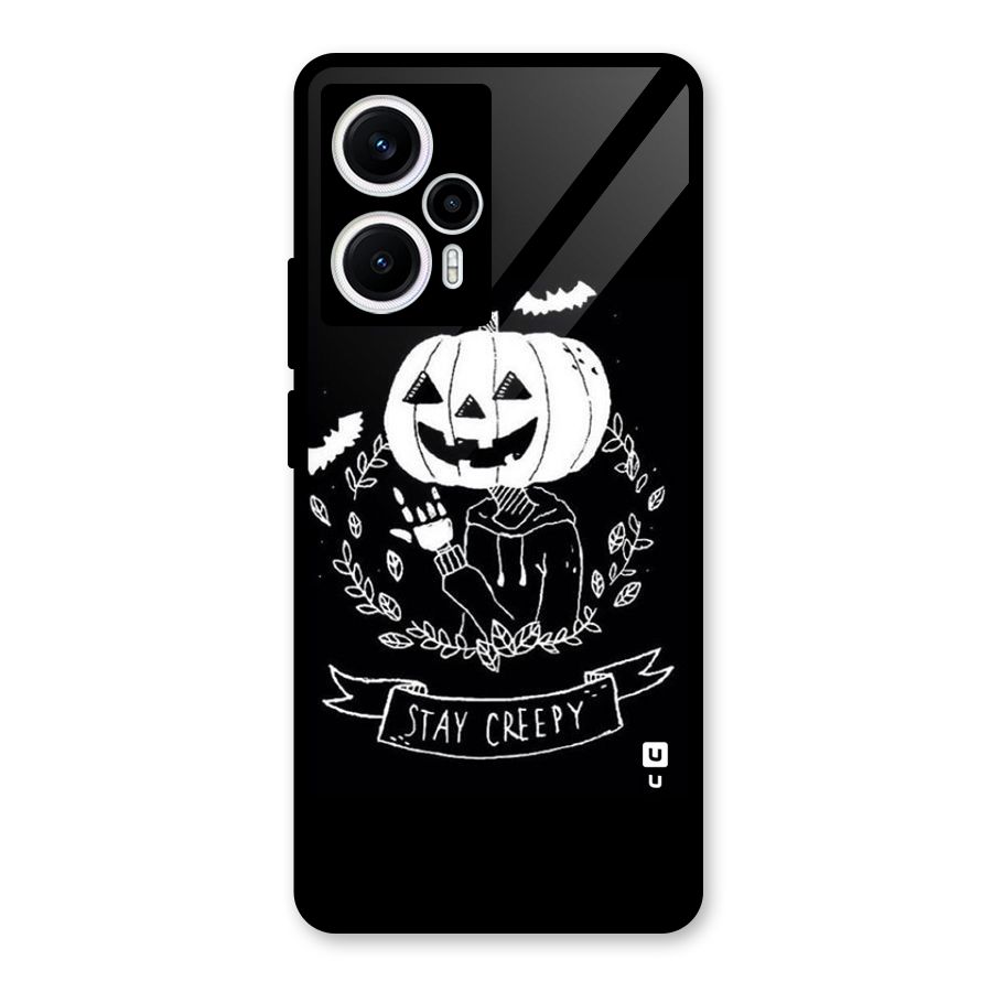 Stay Creepy Glass Back Case for Poco F5