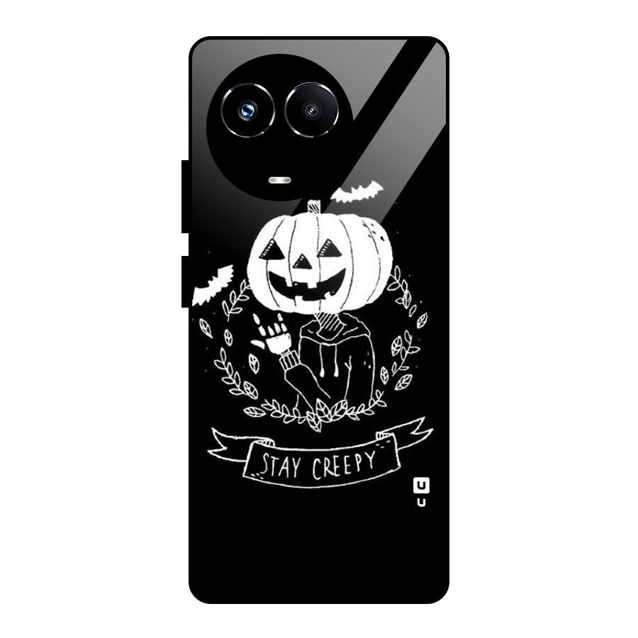 Stay Creepy Glass Back Case for Realme Narzo 60X