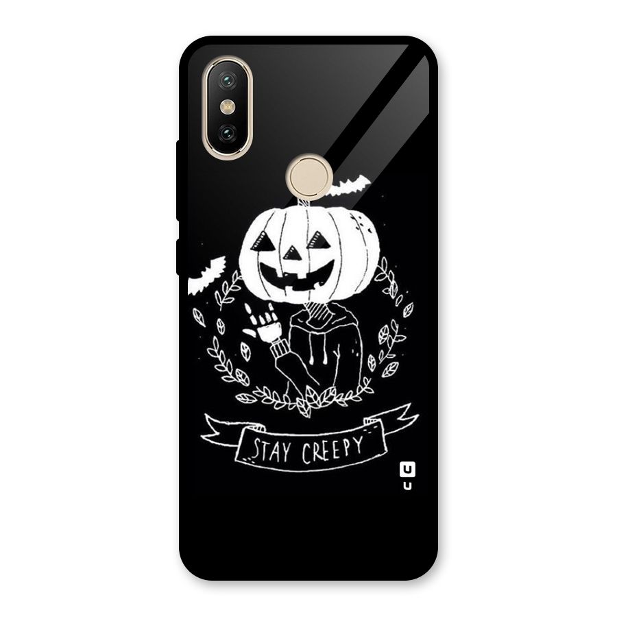 Stay Creepy Glass Back Case for Redmi A2