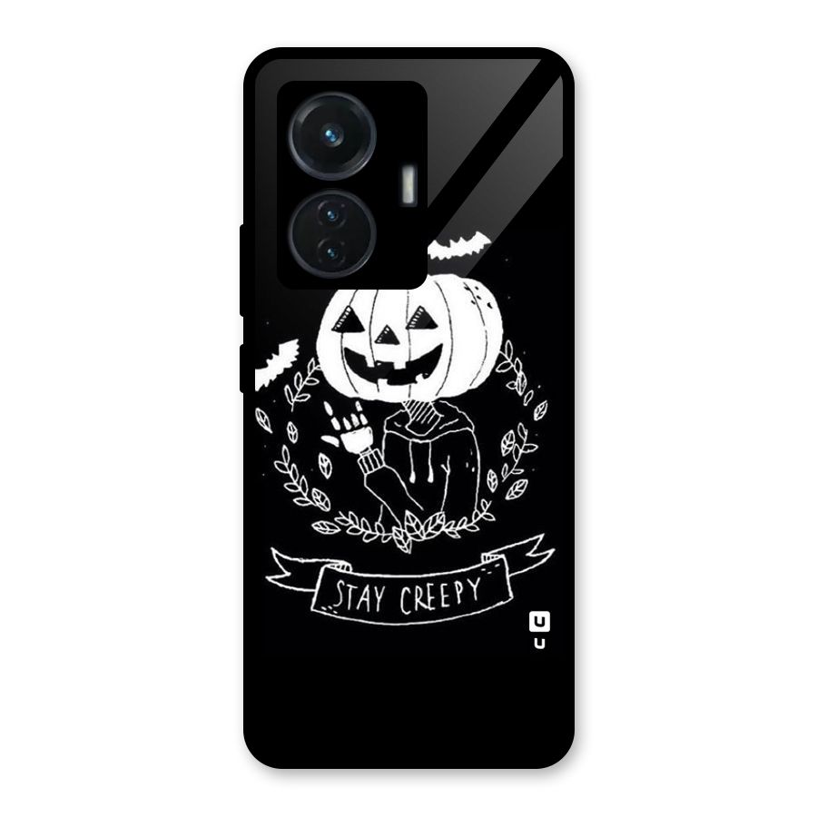Stay Creepy Glass Back Case for Vivo T1 44W