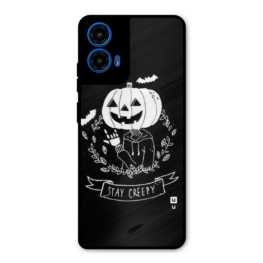 Stay Creepy Metal Back Case for Moto G45