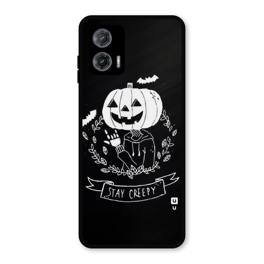 Stay Creepy Metal Back Case for Moto G73