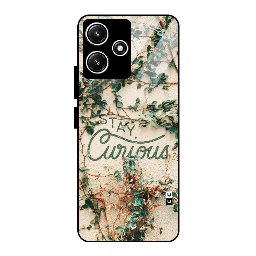 Stay Curious Glass Back Case for Poco M6 Pro