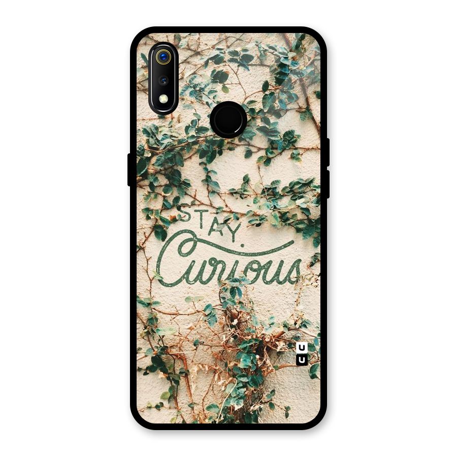 Stay Curious Glass Back Case for Realme 3i