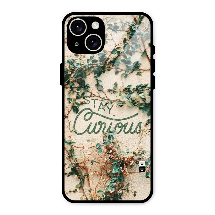Stay Curious Glass Back Case for iPhone 15 Plus