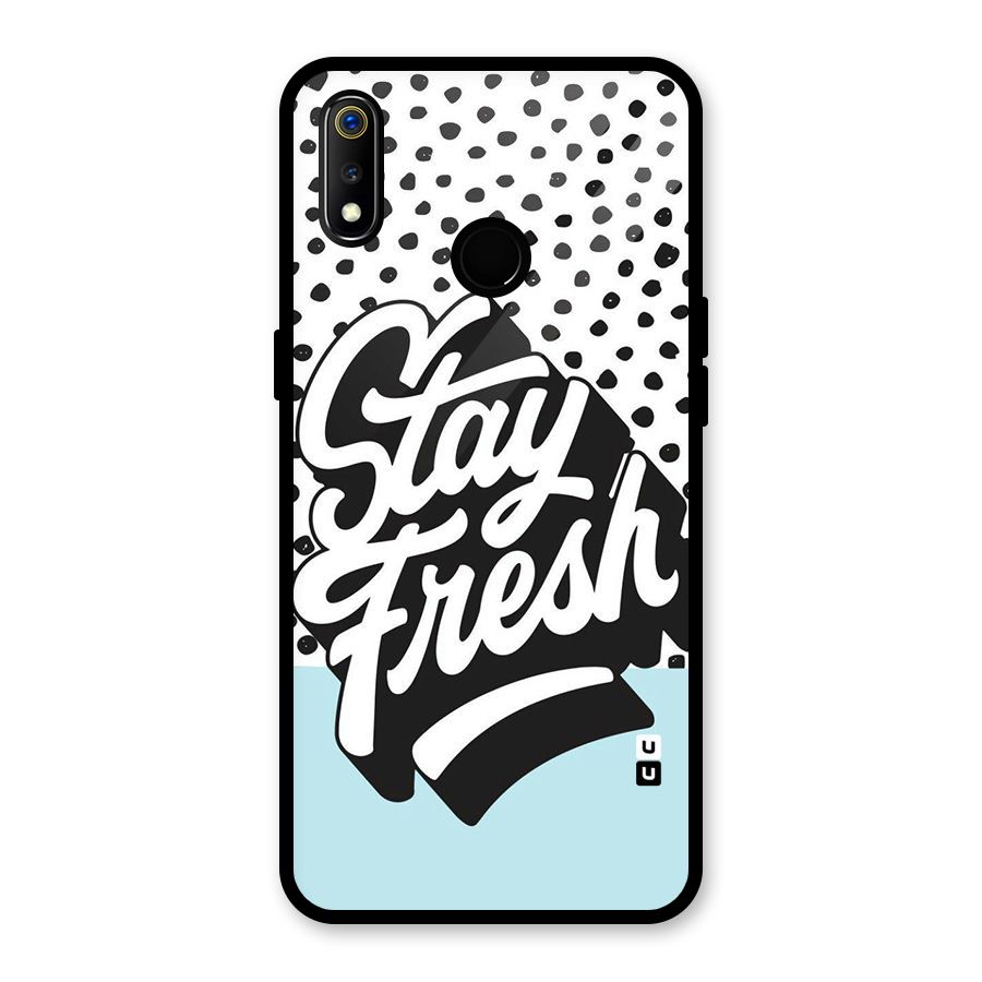 Stay Fresh Glass Back Case for Realme 3