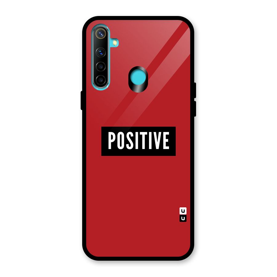 Stay Positive Glass Back Case for Realme 5i