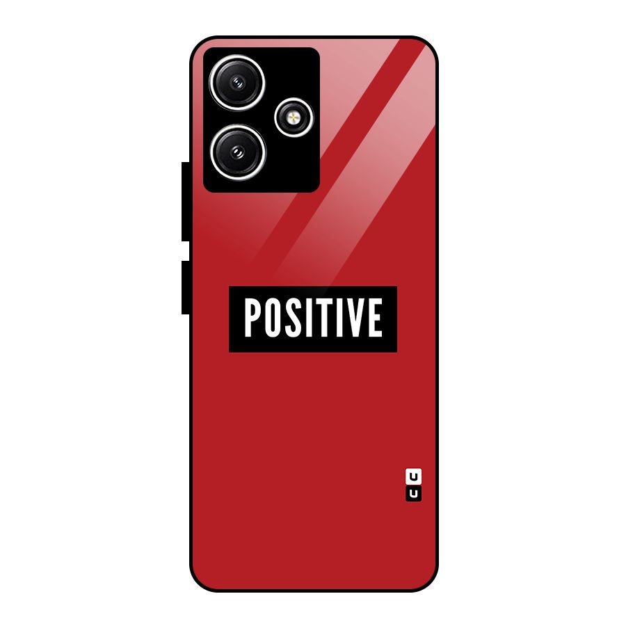 Stay Positive Glass Back Case for Redmi 12 5G