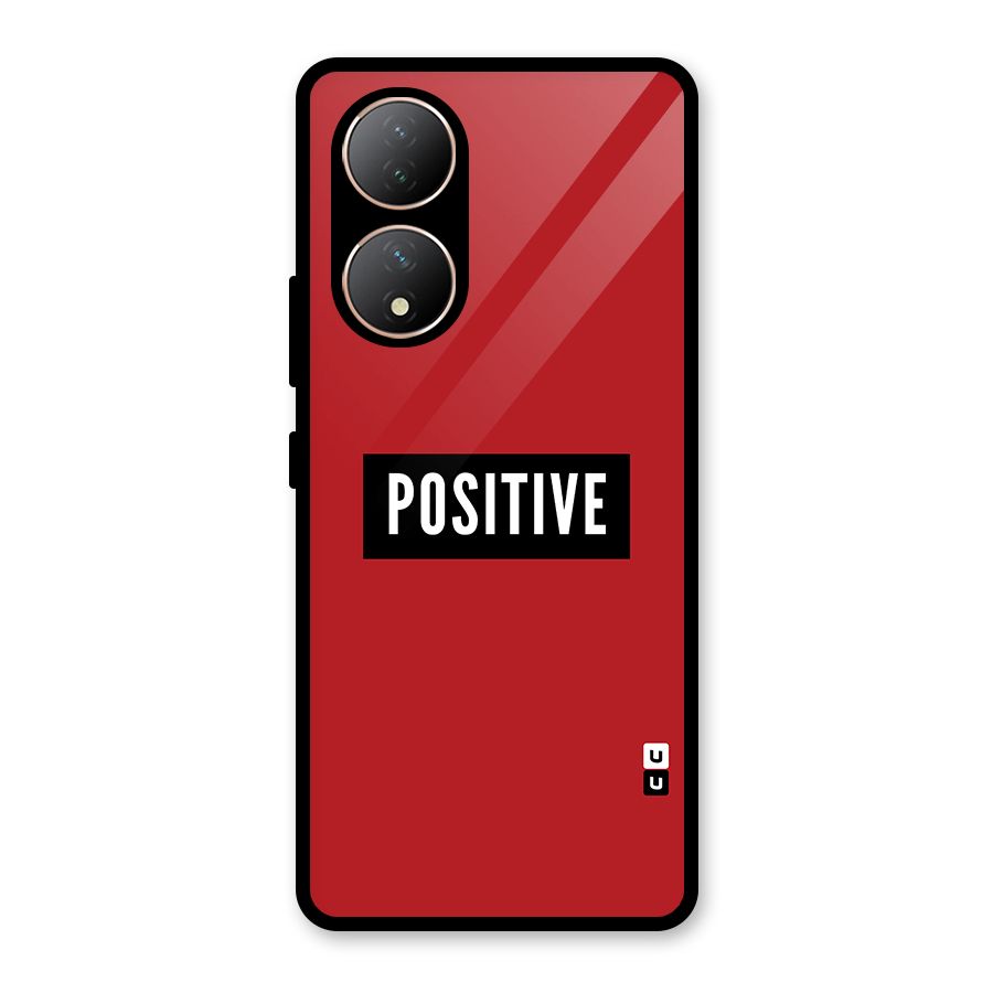 Stay Positive Glass Back Case for Vivo Y100A