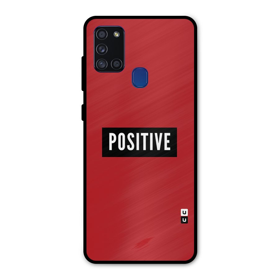 Stay Positive Metal Back Case for Galaxy A21s