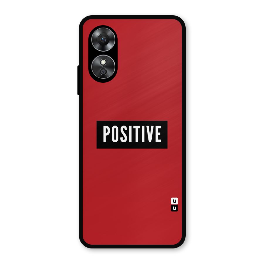 Stay Positive Metal Back Case for Oppo A17