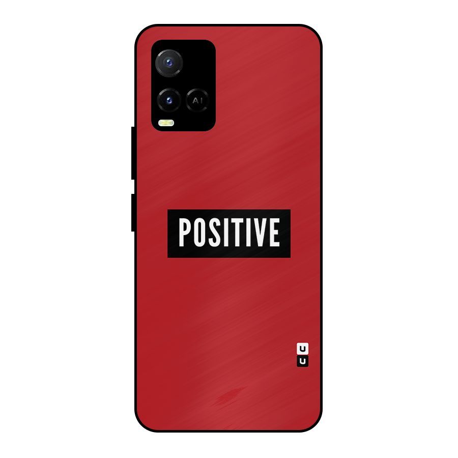 Stay Positive Metal Back Case for Vivo Y21A
