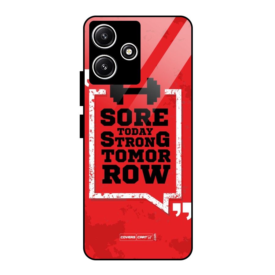 Stay Strong Glass Back Case for Poco M6 Pro
