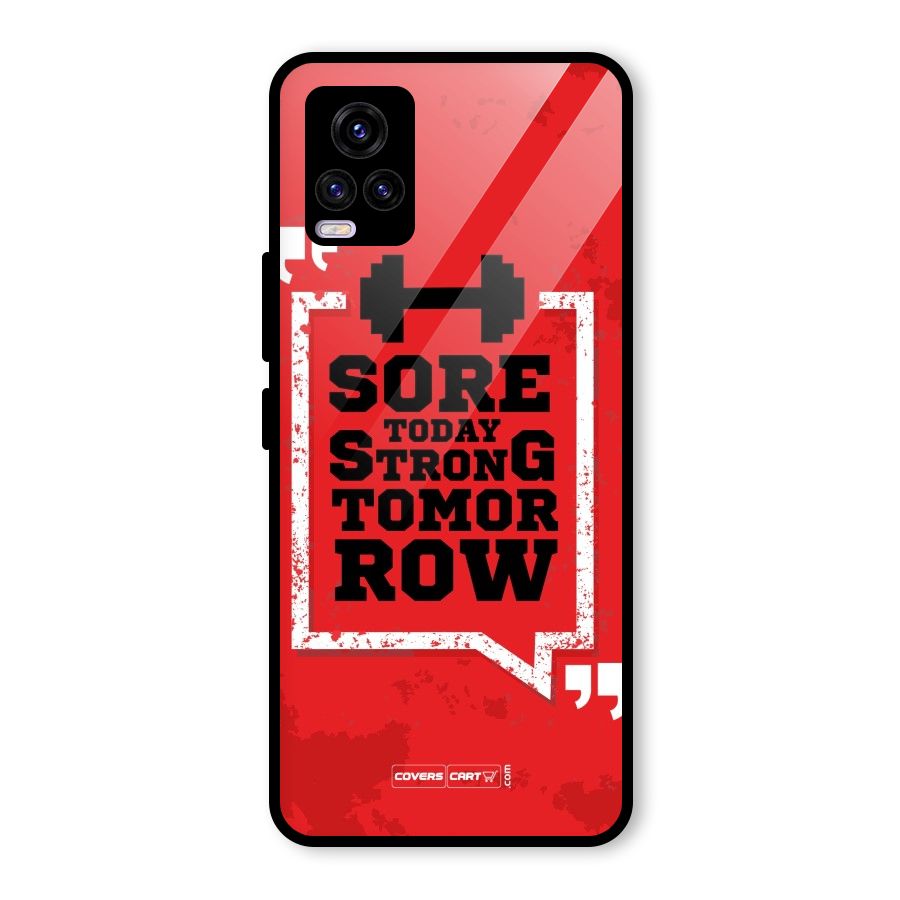 Stay Strong Glass Back Case for Vivo V20 2021