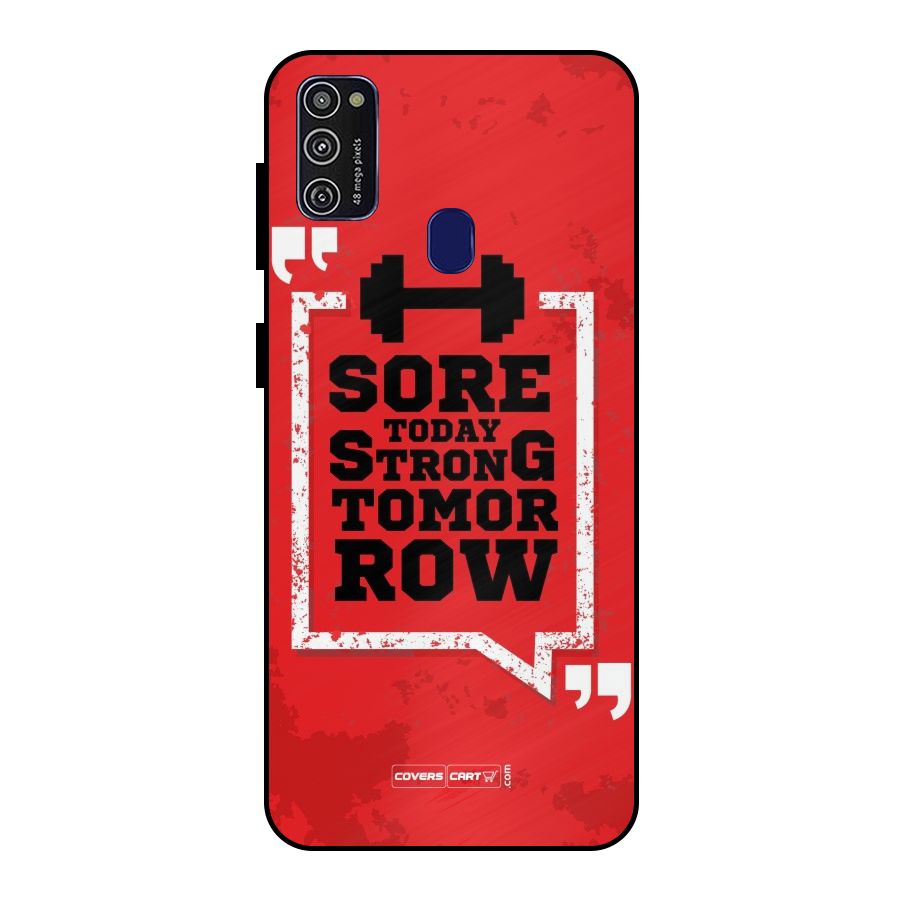 Stay Strong Metal Back Case for Galaxy M21