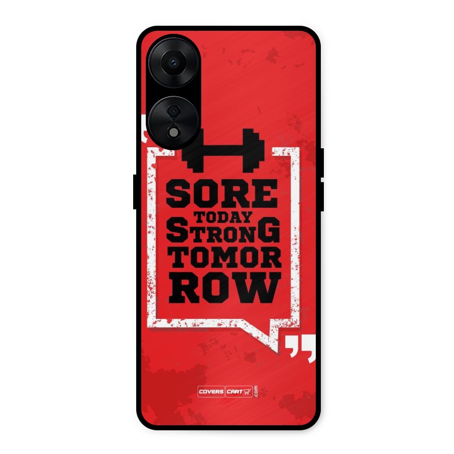Stay Strong Metal Back Case for Oppo A78 5G