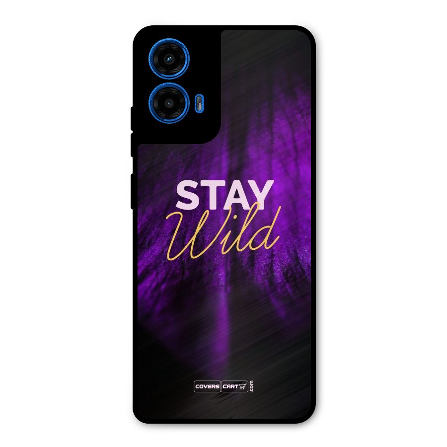 Stay Wild Metal Back Case for Moto G45