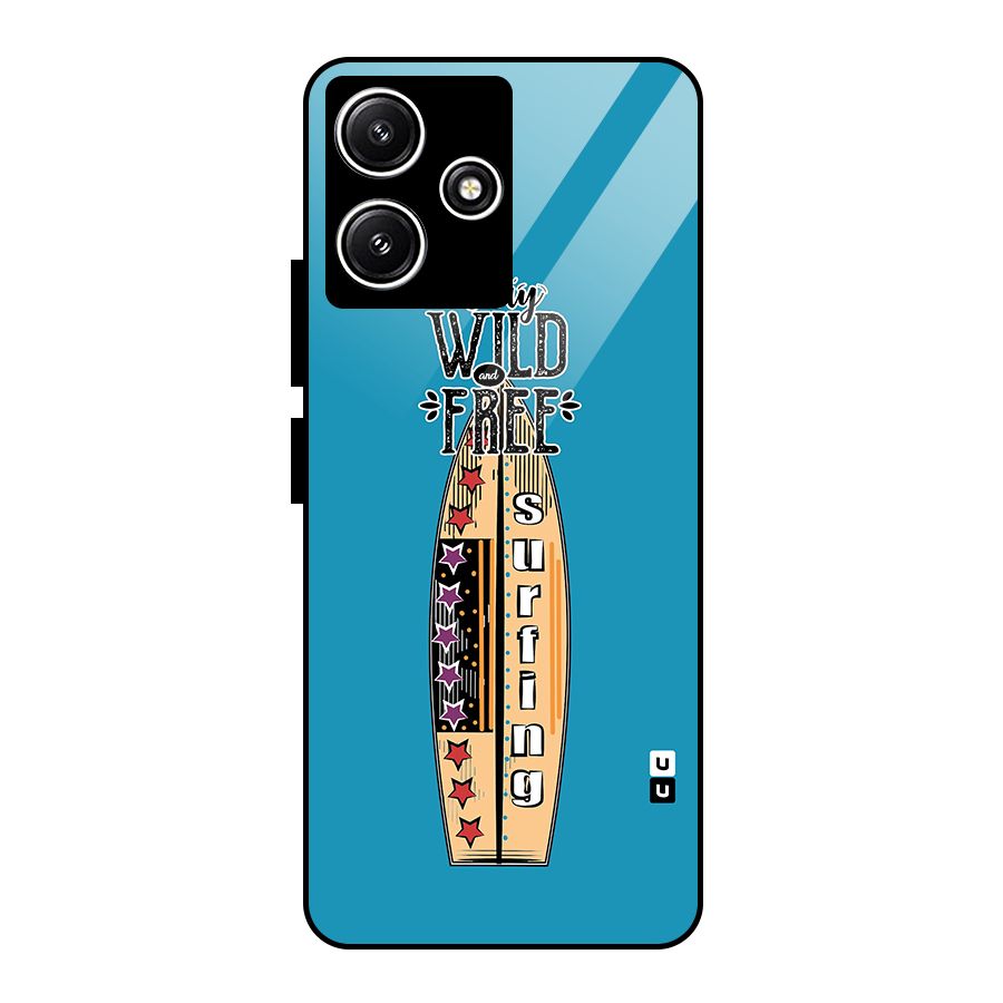 Stay Wild and Free Glass Back Case for Redmi 12 5G
