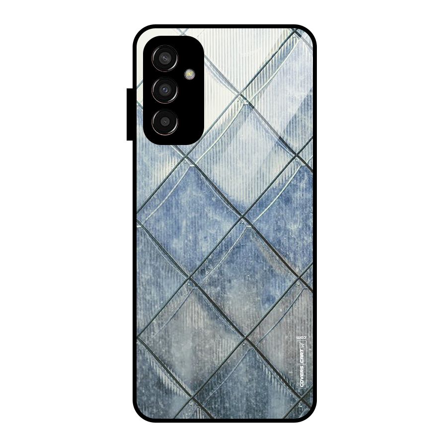 Steel Blue Pattern Glass Back Case for Galaxy F13
