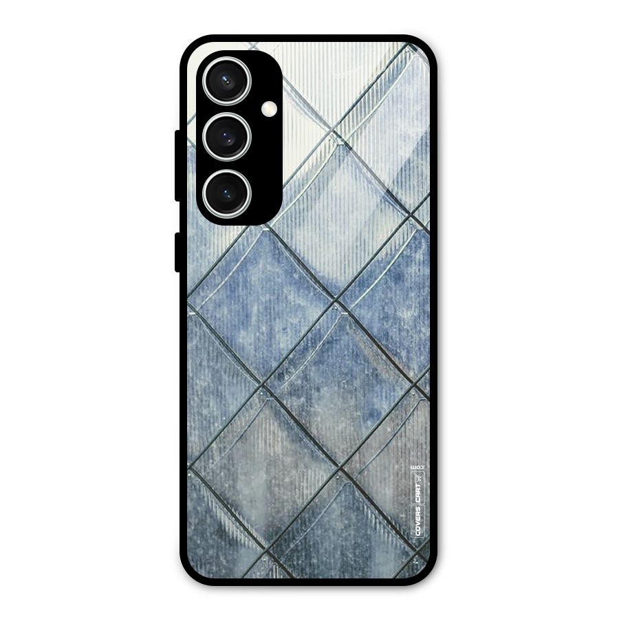 Steel Blue Pattern Glass Back Case for Galaxy S23 FE