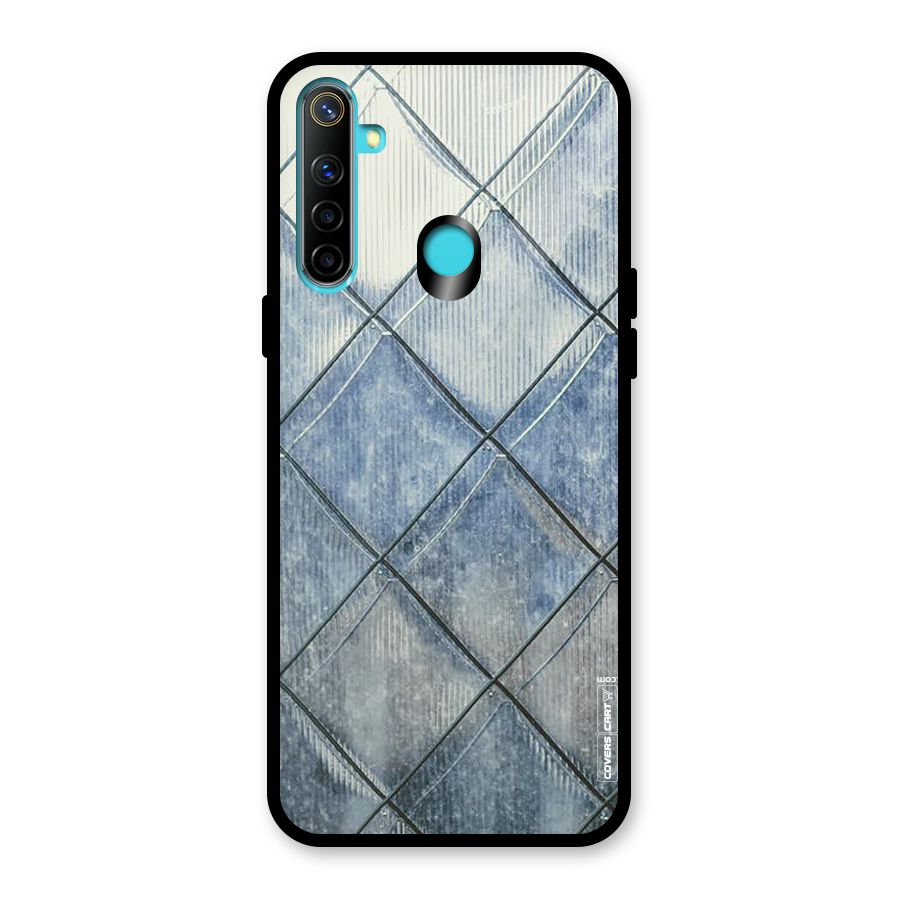 Steel Blue Pattern Glass Back Case for Realme 5