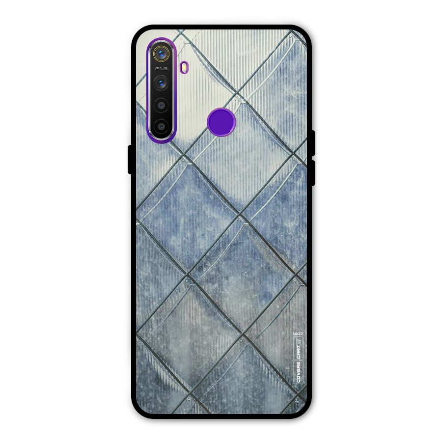 Steel Blue Pattern Glass Back Case for Realme 5s