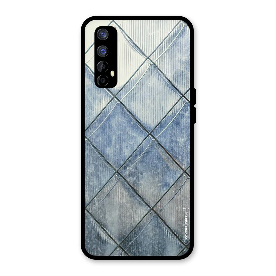 Steel Blue Pattern Glass Back Case for Realme Narzo 20 Pro