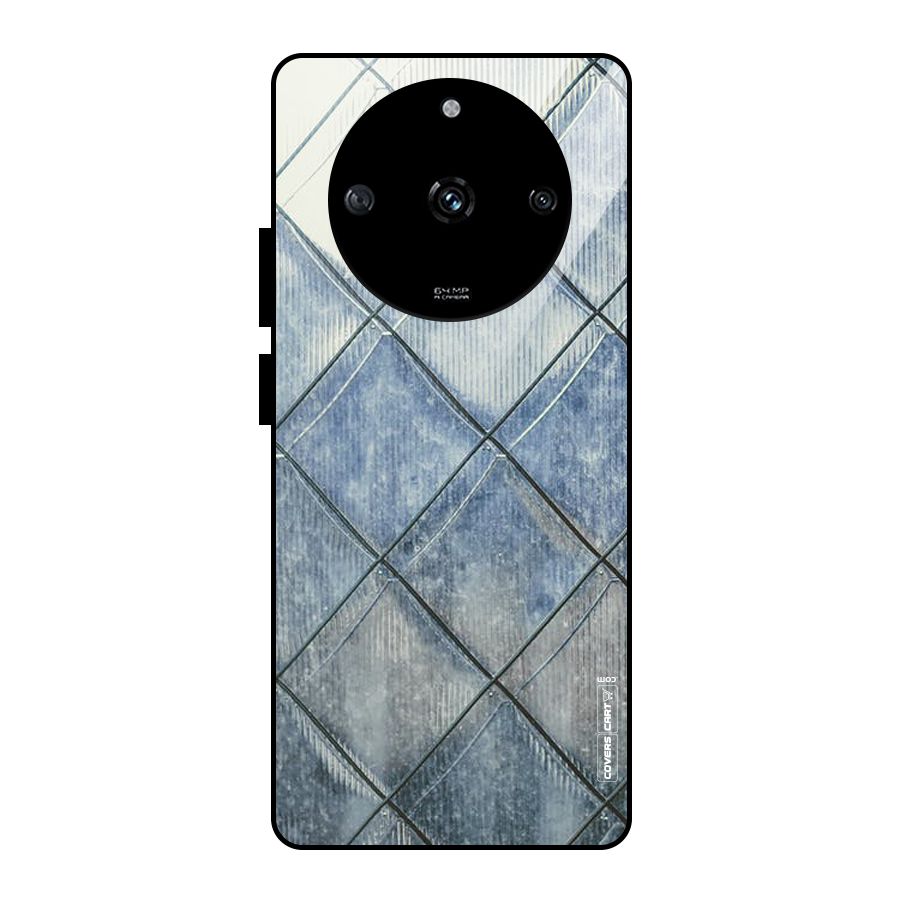 Steel Blue Pattern Glass Back Case for Realme Narzo 60 5G