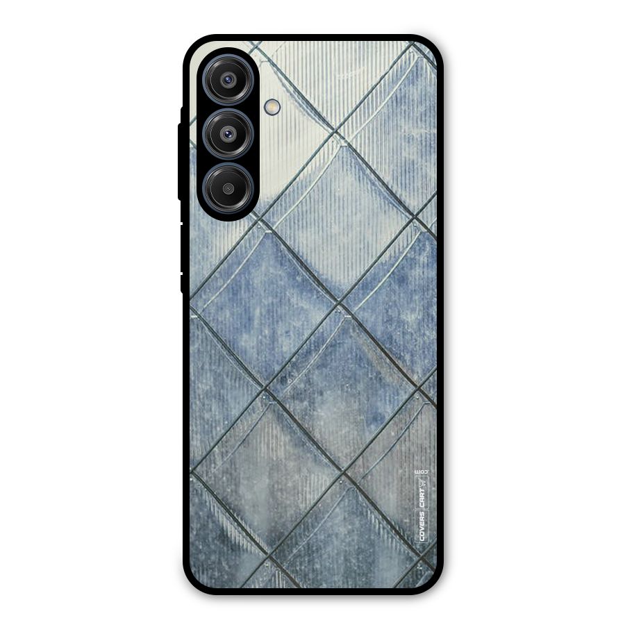 Steel Blue Pattern Metal Back Case for Galaxy A16 5G