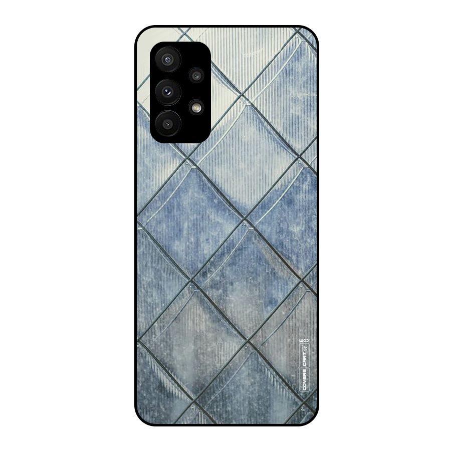 Steel Blue Pattern Metal Back Case for Galaxy A23