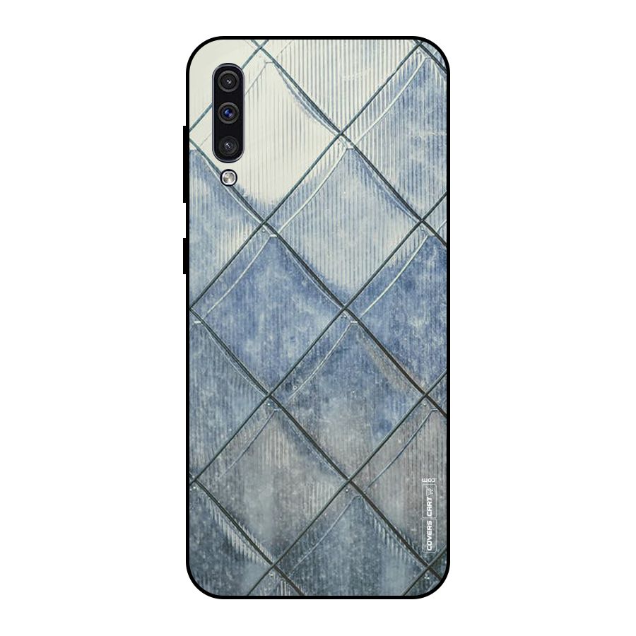 Steel Blue Pattern Metal Back Case for Galaxy A30s