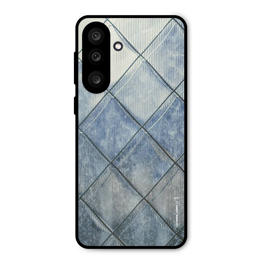 Steel Blue Pattern Metal Back Case for Galaxy F56