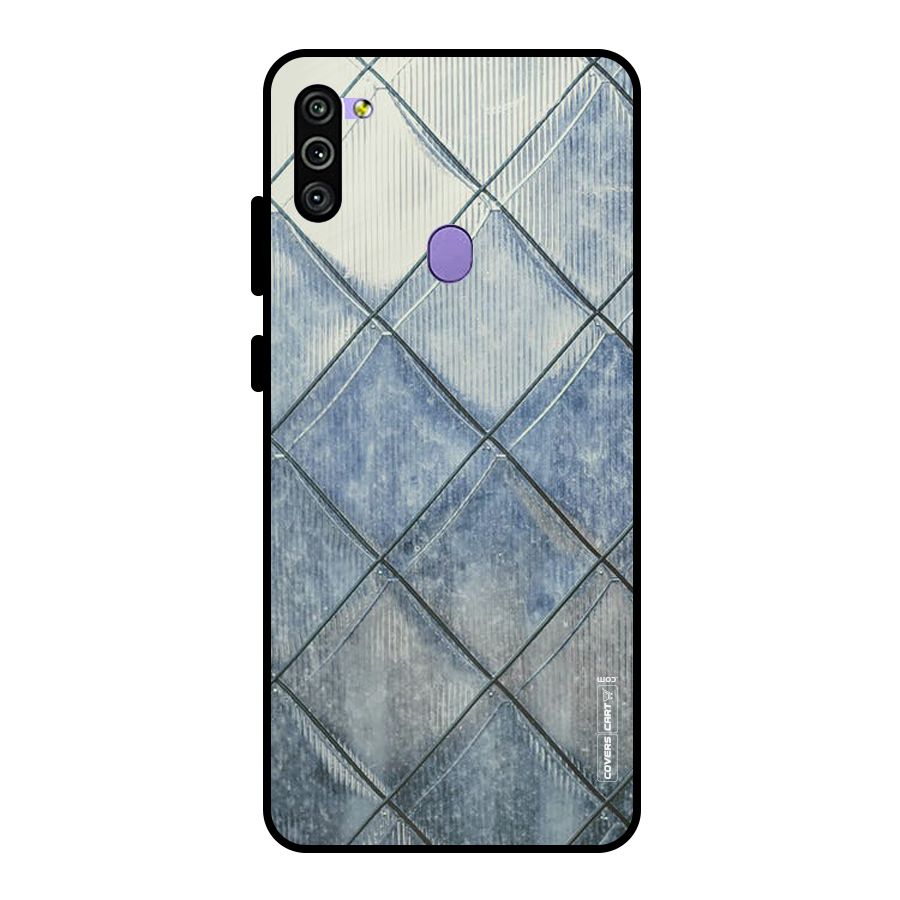 Steel Blue Pattern Metal Back Case for Galaxy M11