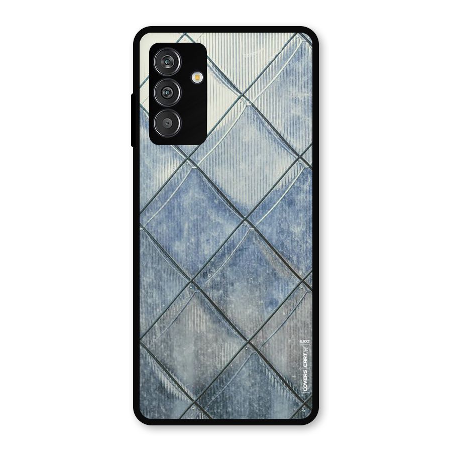 Steel Blue Pattern Metal Back Case for Galaxy M14 5G