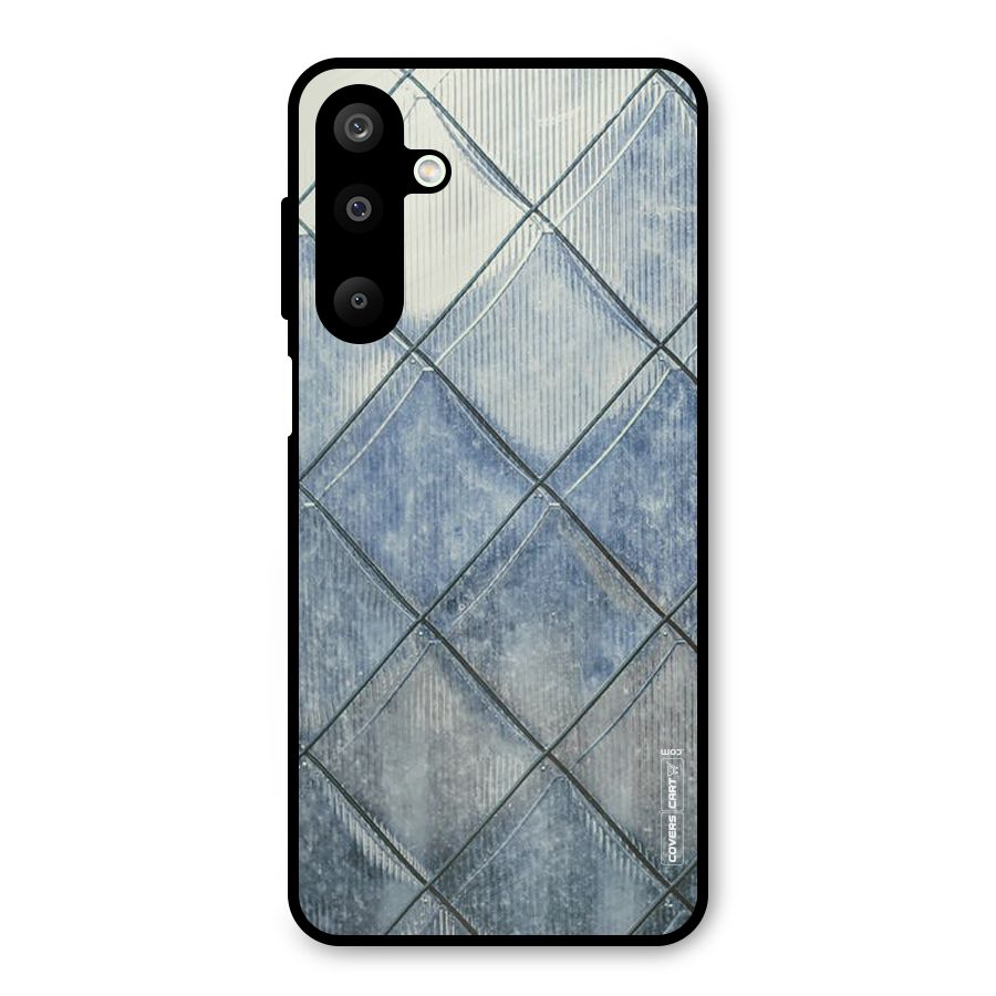 Steel Blue Pattern Metal Back Case for Galaxy M16