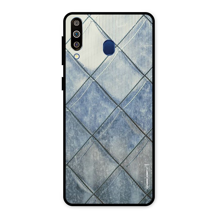 Steel Blue Pattern Metal Back Case for Galaxy M30